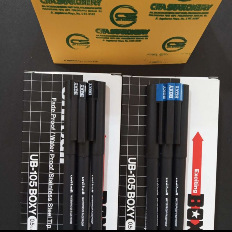 

pulpen boxy hitam dan biru 1pcs