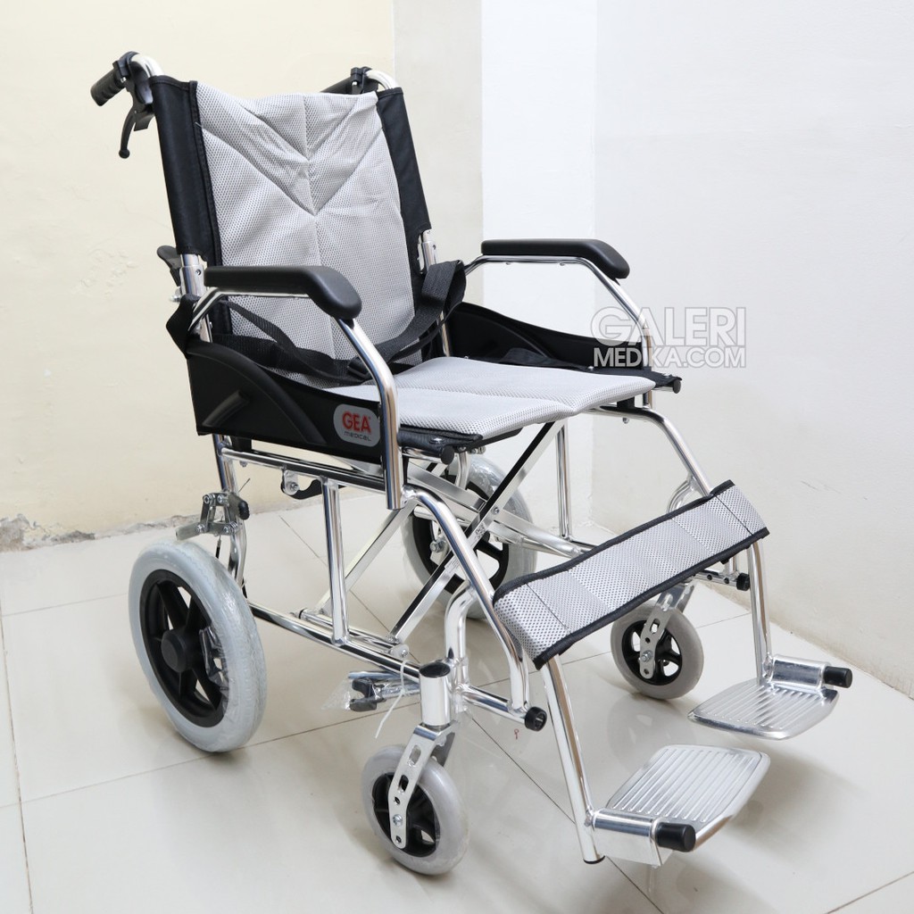 Kursi Roda Travel / Alumunium Travel Wheelchair GEA FS868L / FS 868 L / FS-868L - Bisa Dilipat Masuk Mobil