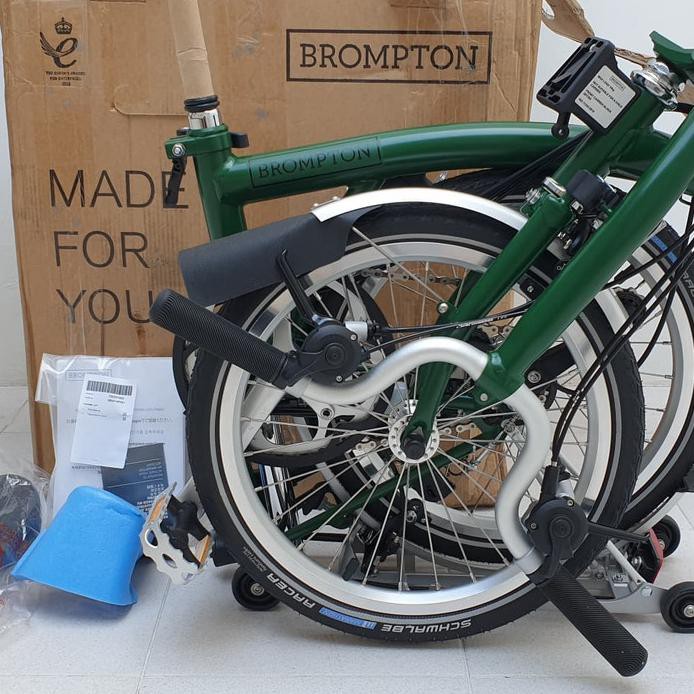 m6r racing green brompton baru sepeda