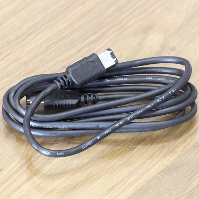 KABEL FIREWIRE IEEE 1394A 6 PIN TO 6 PIN 1,5 METER HITAM HIGH QUALITY