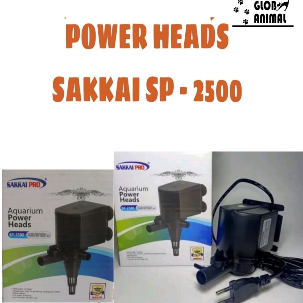 SAKKAI PRO SP-2500 AQUARIUM POWER HEAD POMPA AIR CELUP FILTER AQUARIUM