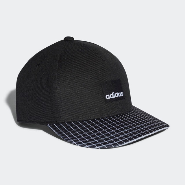 black and grey cap