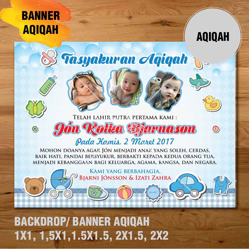 73+ Inspirasi Banner Aqiqah Bayi, Desain Spanduk