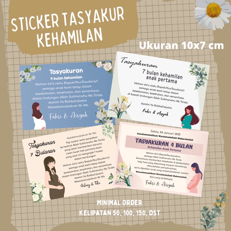 

STICKER TASYAKUR KEHAMILAN 4 bulan 7 bulanan