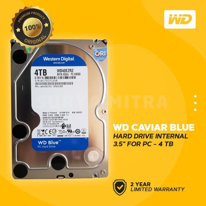 Hardisk / Harddisk / HDD WD Caviar Blue 4TB Internal 3.5&quot; For PC