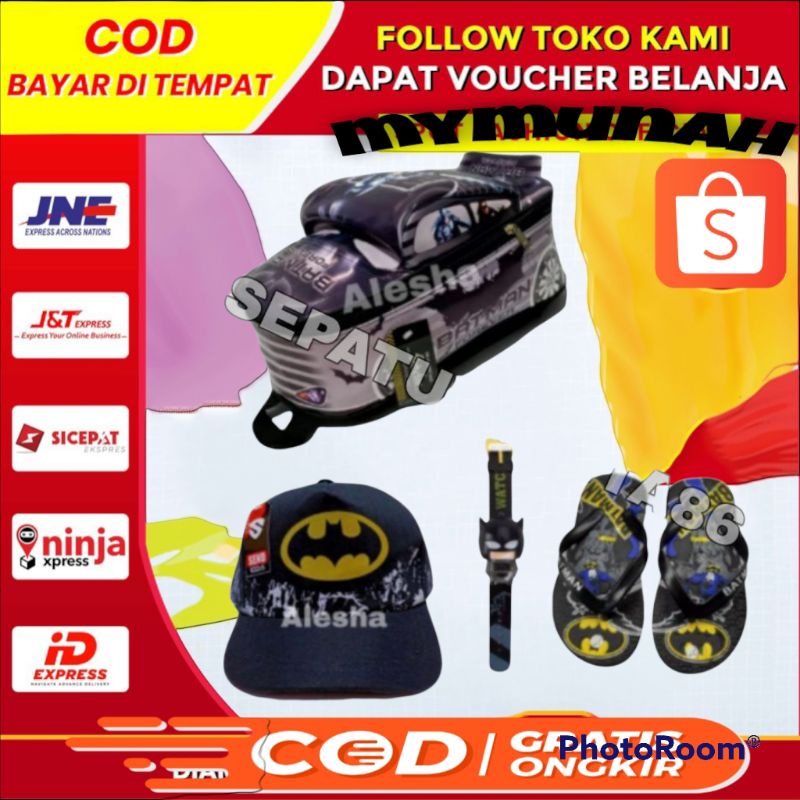 TAS RANSEL ANAK LAKI LAKI KARAKTER BATMAN MOBIL/COCOK UNTUK PAUD DAN BALITA