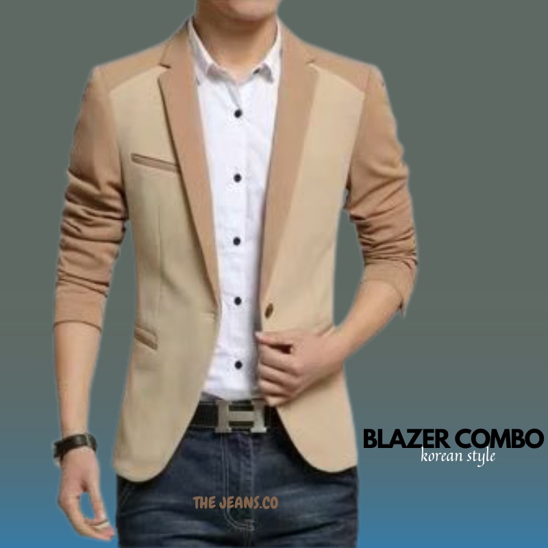 Jas Cowok Casual Slimfit/ Blazer Kekinian Pria Korea/ Jas Santai Pria Casual/ Blazer Korea Bahan Hig