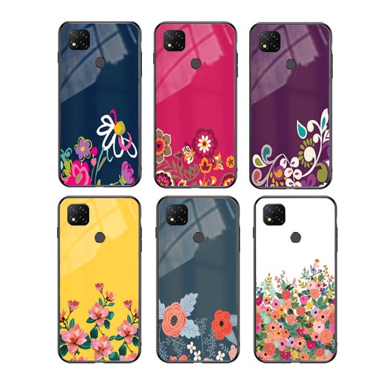 Softcase Glass Kaca For Xiaomi Redmi 9c- [SK 07] - Case Redmi 9c-Casing Hp Redmi 9c- Casing Hp Redmi