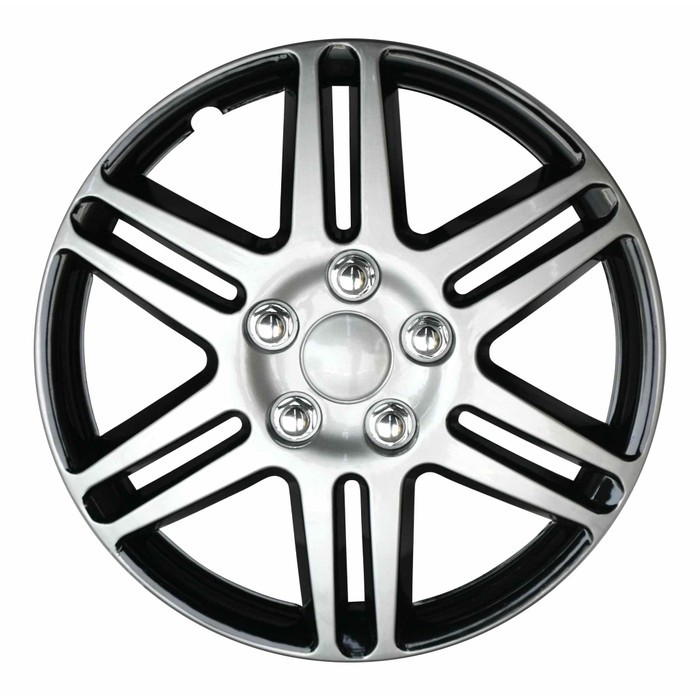 COVER VELG SPORT WHEEL DOP RODA LOWIN DESIGN 13 INCHI CHROME &amp; HITAM 5005 - 1 SET 4PCS