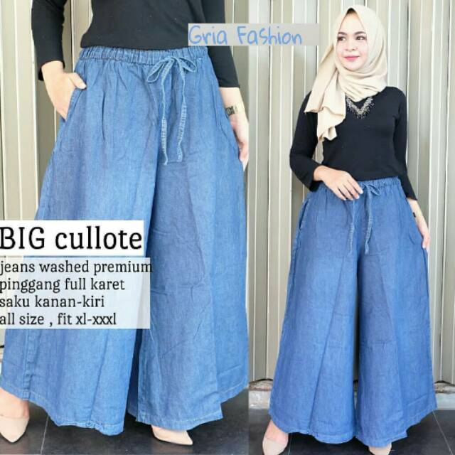 CELANA KULOT JEANS JUMBO | KULOT JUMBO JEANS | KULOT JUMBO WANITA