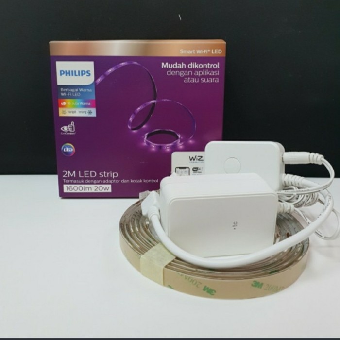 Led Strip Wifi RGB Philips 2M Paket (Adaptor + Kontak Kontrol)