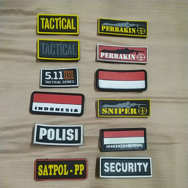 Patch Rubber Velcro Kecil.