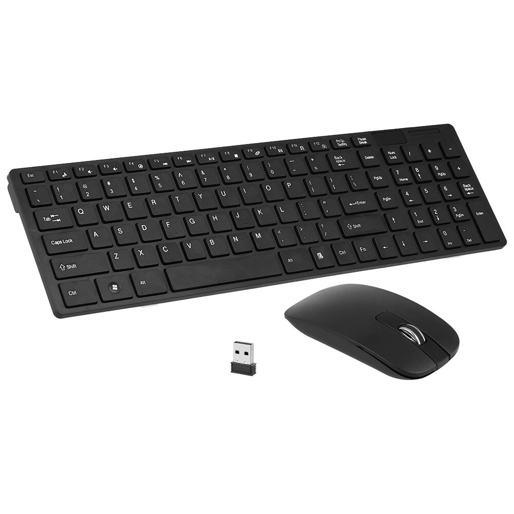 Keyboard Mouse Slim Wireless Support PC Laptop High Quality