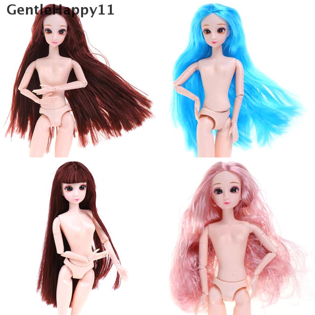 Gentlehappy 30 cm BJD Boneka Cantik Princess Dolls 20joint Moveable Nude Body DIY Hair Doll  Id