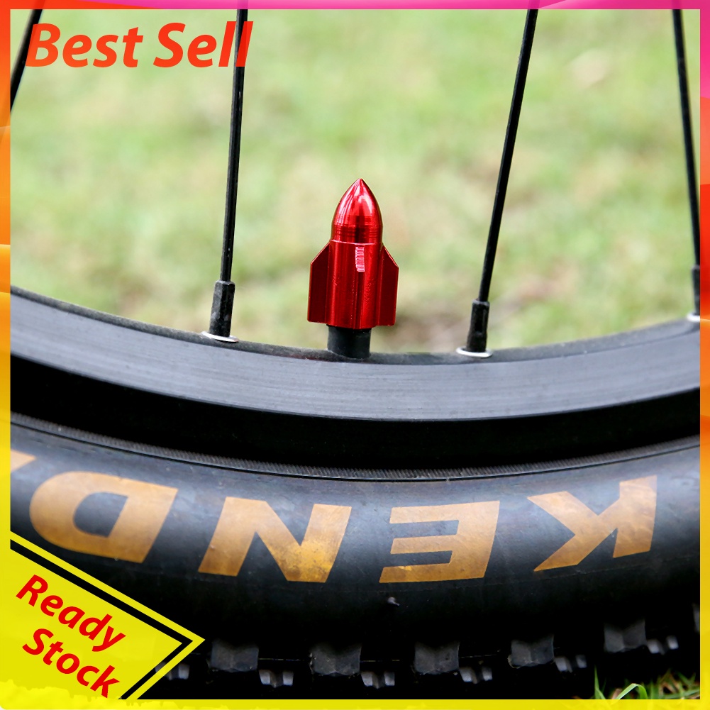 2pcs Aluminum Mountain MTB Bike Bicycle Car Tire Valve Cap Tyre Dust Cover