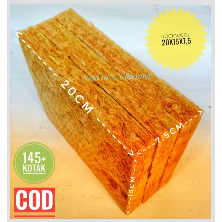 ROCKWOOL HIDROPONIK 20X15X7.5 CM ROKWOL CULTILENE