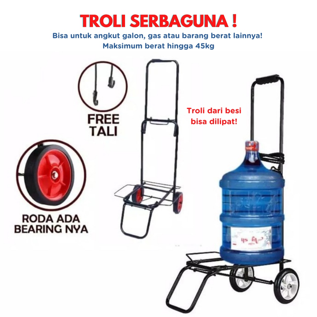 Troli Galon Gas Alat Angkut Serbaguna - Trolley Barang Roda Multifungsi - Gledekan Tabung