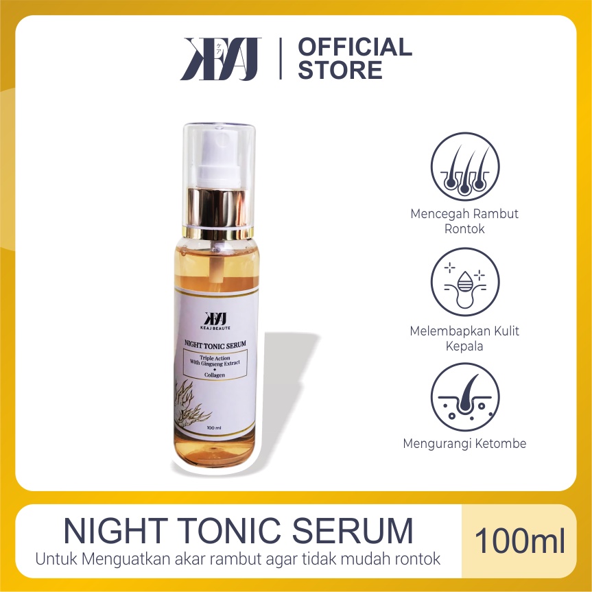 KEAJ BEAUTE NIGHT TONIC SERUM TRIPLE ACTION WITH GINGSENG EXTRACT &amp; COLLAGEN [BISA COD]