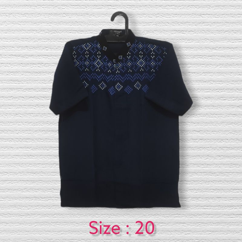 Baju koko bordir anak remaja lengan pendek