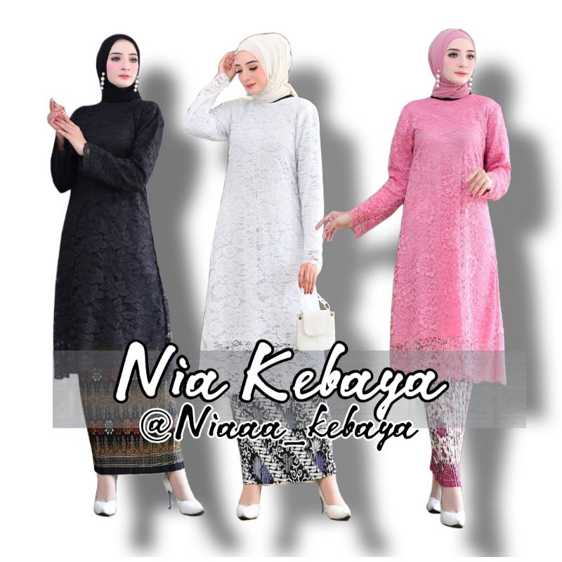 NiaKebaya • HANYA ATASAN KEBAYA SAJA / KEBAYA TUNIK BROKAT / KEBAYA DRESS MUSLIMAH MODERN / KEBAYA K