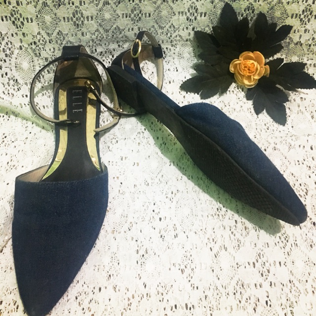 Sepatu Wanita Flat Denim Elle
