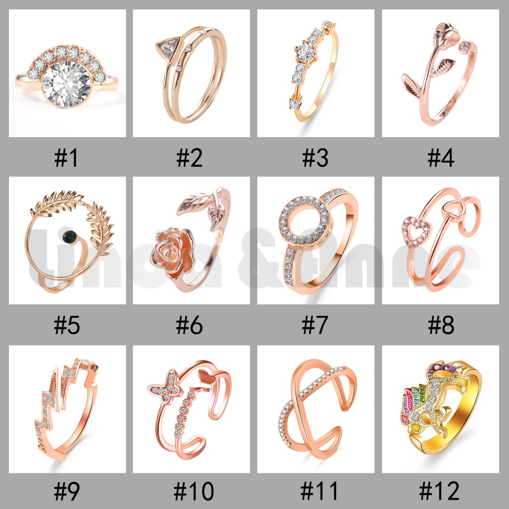 Terbaru Unik Cincin Wanita Permata Korea Pembukaan Sederhana Ring Perhiasan / Aksesoris Fashion