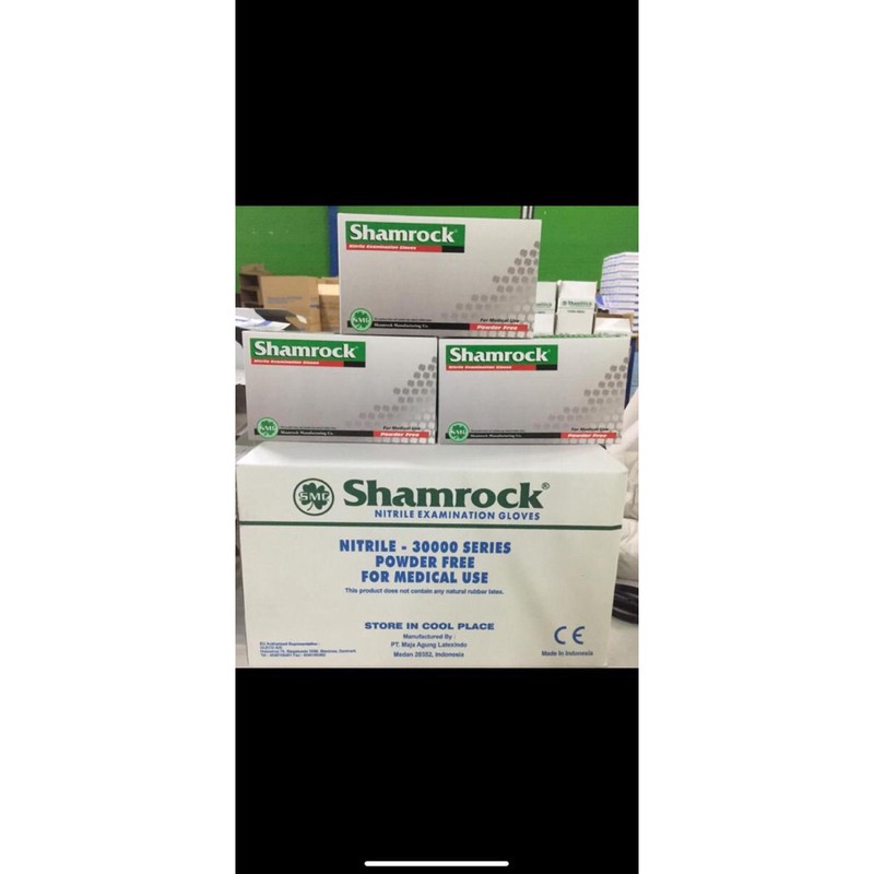 Sarungtangan Nitrile Black Shamrock Handscoon size M dan L