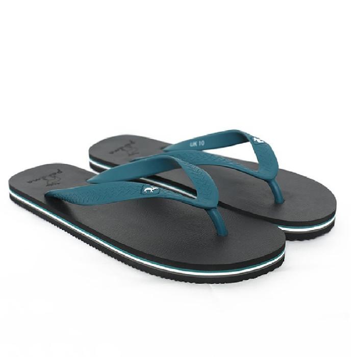 Sandal Panama / Sendal Jepit Pria Hitam Hijau Tosca / Sendal Pantai
