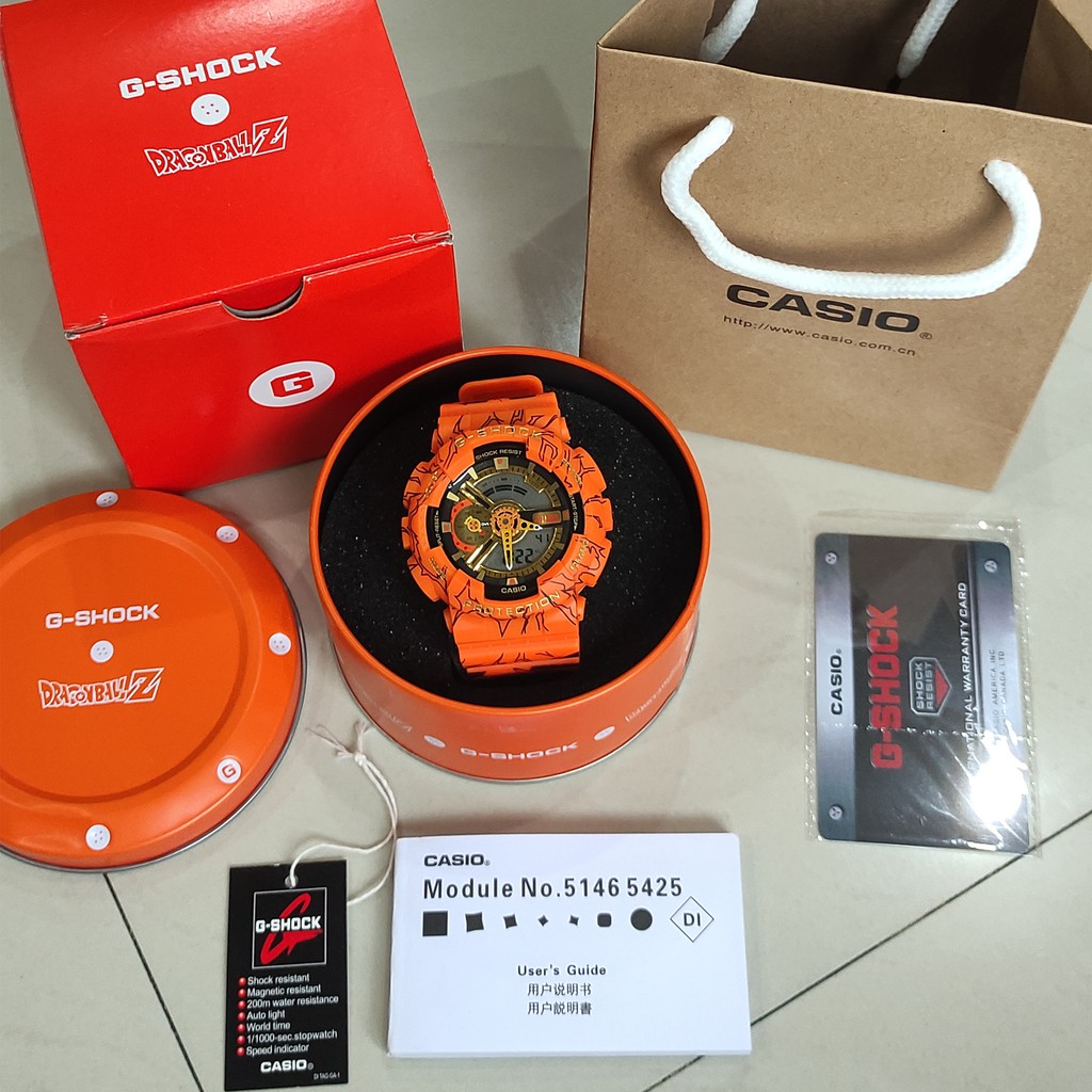 JAM G-SHOCK X DRAGON BALL Z PLUS BOX ORI PROMO TIPE CASIO 