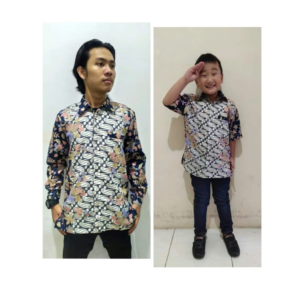 SB Collection Couple Dadboy Radija Atasan Kemeja Batik Modern Anak Dan Ayah Pria