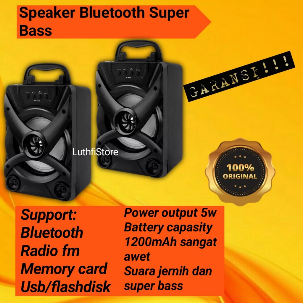 SPEAKER BLUETOOTH PORTABLE SUPER extra BASS JBL m 408 ORIGINAL Bluetooth SPEAKER AMPLIFIER PREMIUM