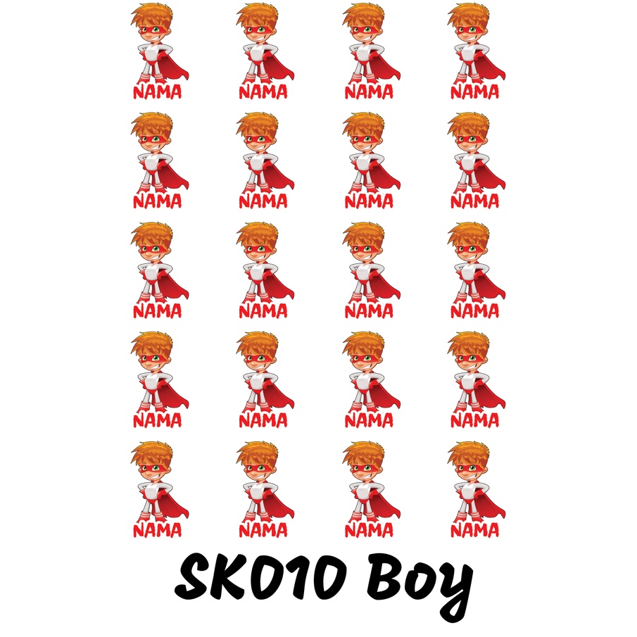 

Sticker Nama Cutting Label Waterproof Tahan Air Hero 10 (SK010)