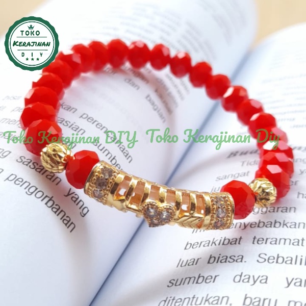 Gelang Kristal Wanita Variasi Charm Liontin Xuping Lapis Emas Gelang Kristal Ceko