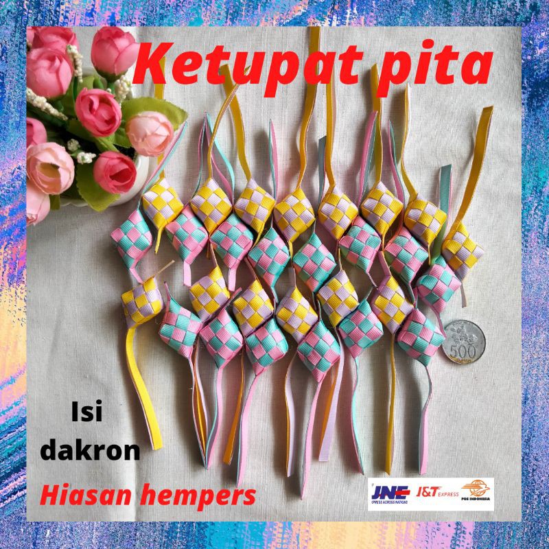 

Ketupat Pita Mini Gros Grain Hiasan Hempers Dekorasi