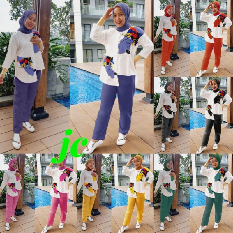 JCLQ - Stelan Carisa / Stelan Fashion Muslim / Set Hijab Wanita Kekinian