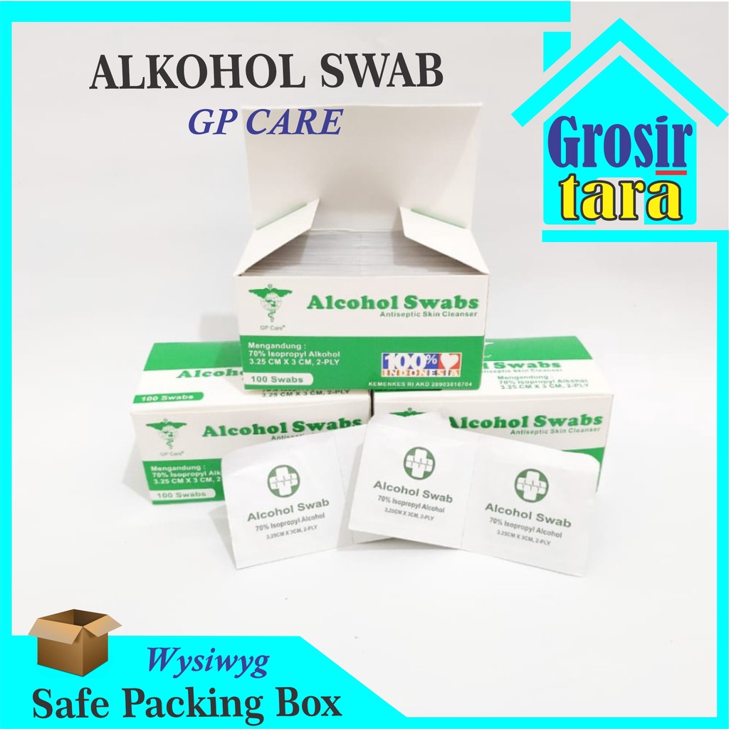 ALKOHOL SWAB isi 100pcs alcohol swabs Tissue Onemed 100 Pcs tisu basah Medis Steril