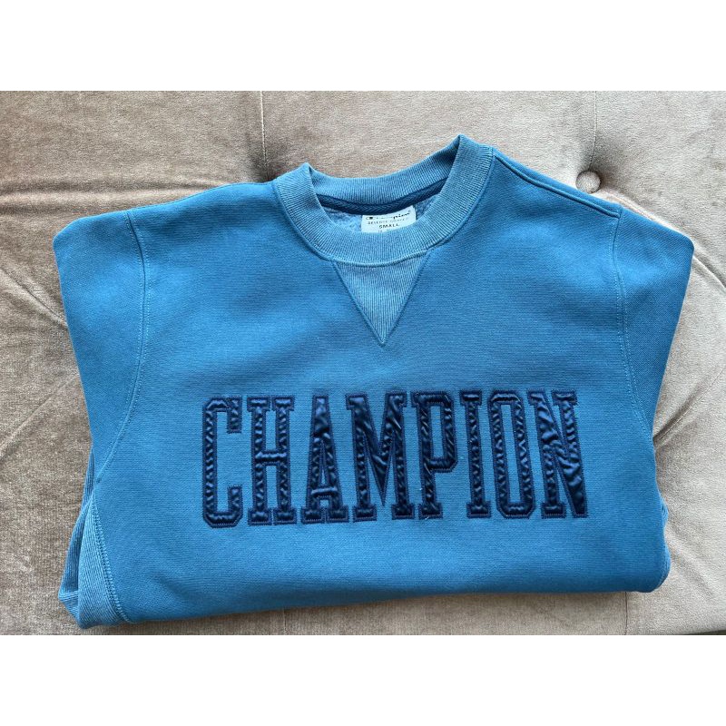 Ch*mpion vintage wash sweatshirt-BIRU WASH