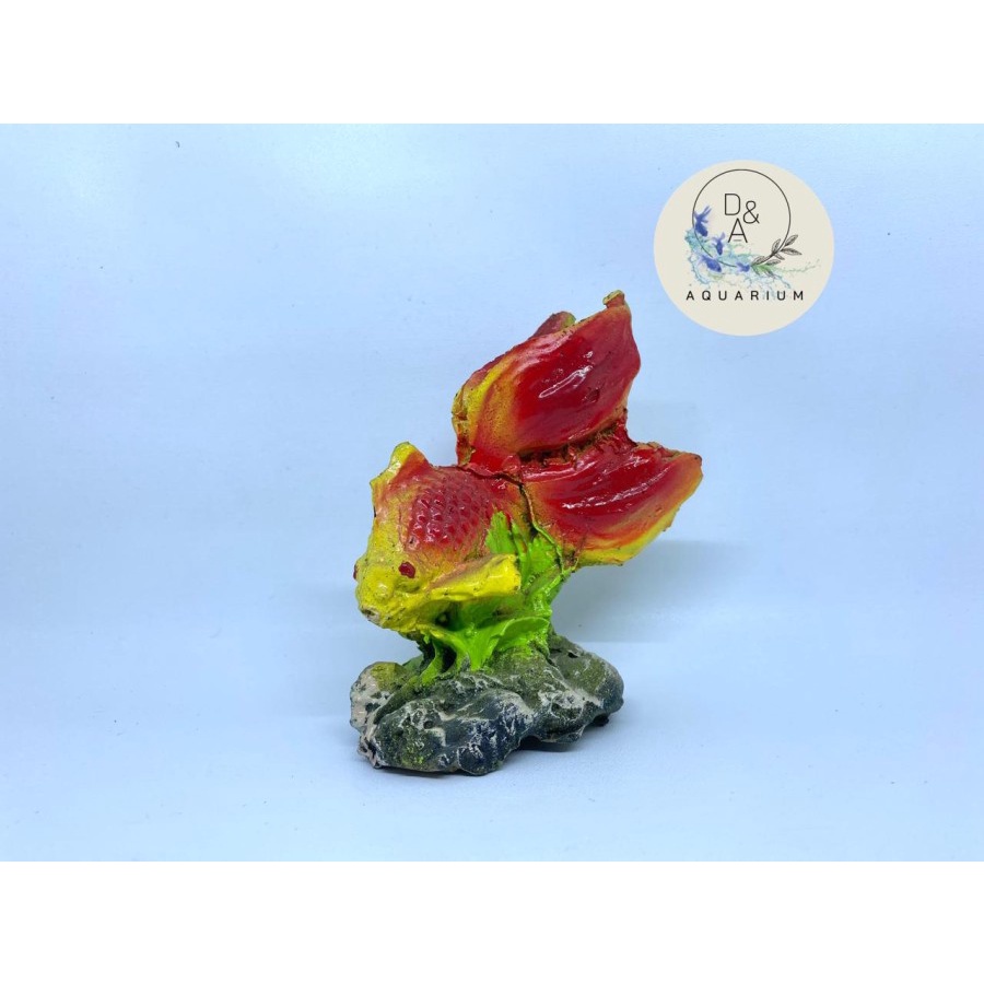 Hiasan Aquarium Aquascape Ikan Mas Koki