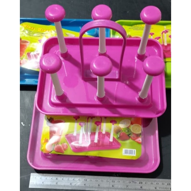 glass stand/tempat gelas/tatakan gelas isi 6