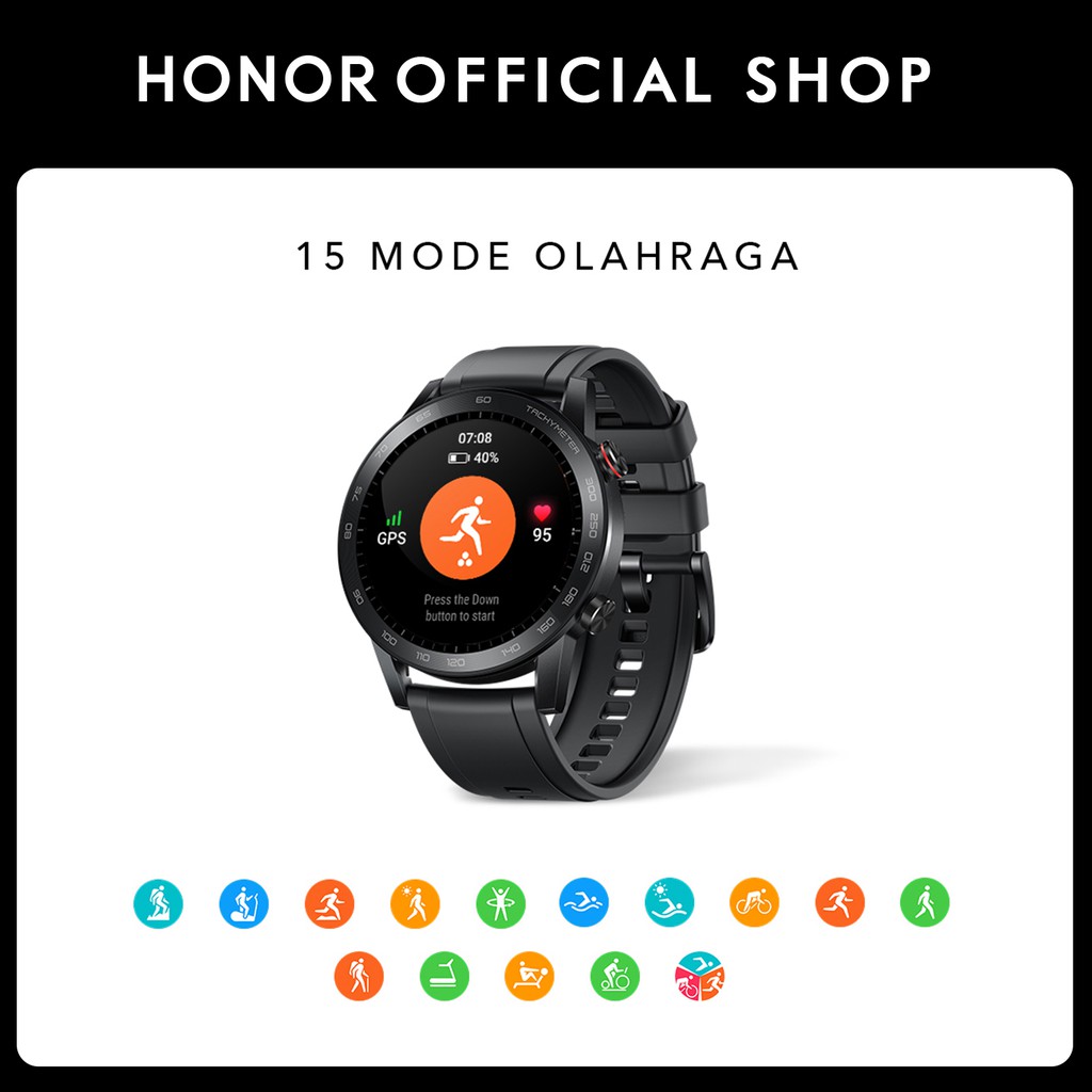 [FREE SCREEN PROTECTOR] HONOR Magic Watch 2 46 46mm Smart Watch SpO2 Bluetooth 5.1 Smartwatch Blood Oxygen 14 Days Waterproof MagicWatch 2 - Black-4