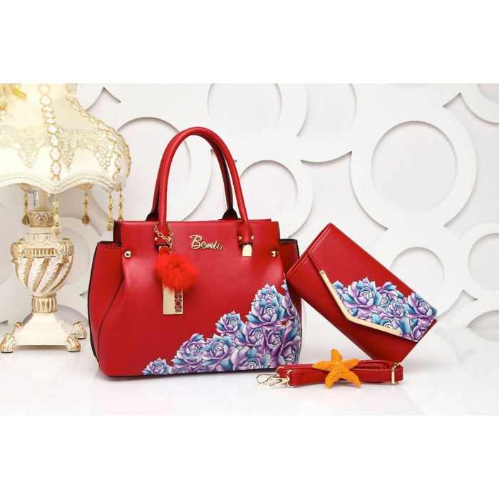 Tas Kerja Wanita / Handbag / Shoulder Bag Tas Bonia Import Set B8080