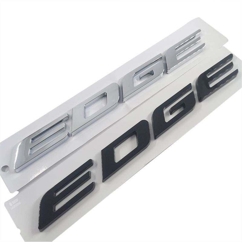 1 Pc Sticker Emblem Dekorasi Bagasi Belakang Mobil FORD EDGE Bahan ABS Warna Chrome