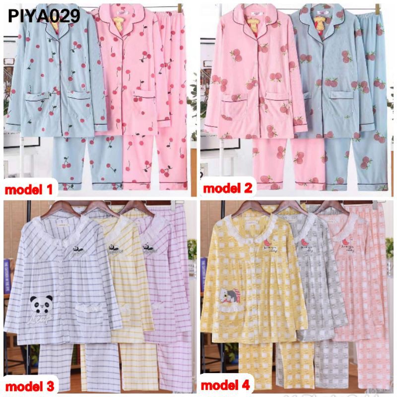 SETELAN PIYAMA BAJU TIDUR DEWASA IMPORT BAHAN ADEM