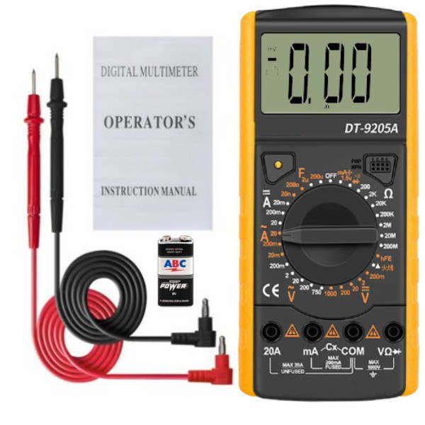 MULTITESTER DIGITAL DT 9205 A - AVOMETER MULTIMETER DT 9205A / MULTIMETER AVOMETER MULTITESTER