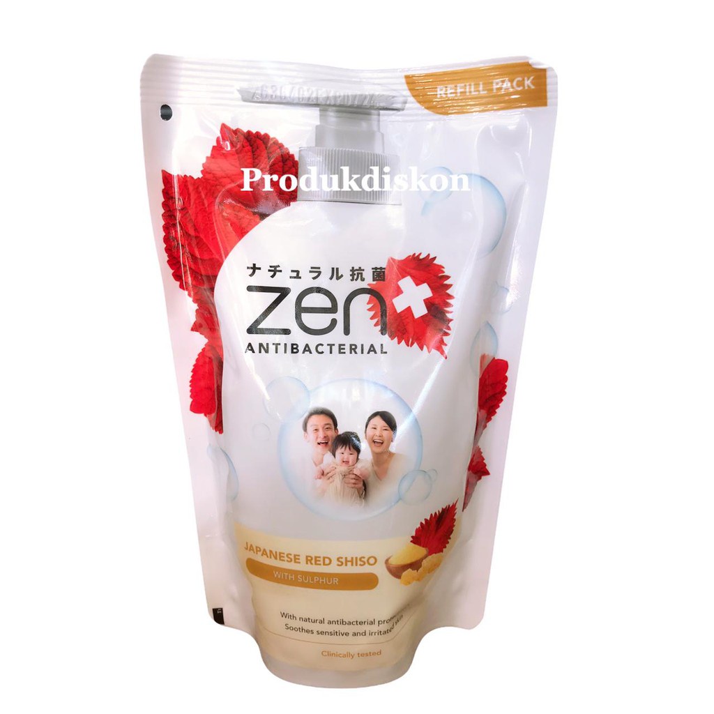 ZEN BODY WASH SABUN MANDI CAIR REFFIL 450ML CLEANSER BADAN / TUBUH