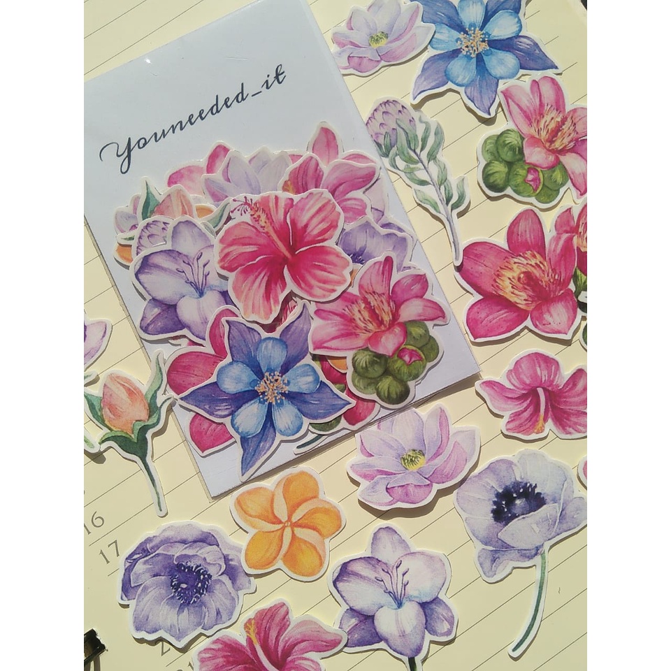 

Stiker Flake Flower Aestetik/Stiker Bunga Journaling