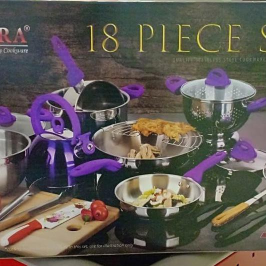 Supra Stainless Set 18 Pcs Panci Set Supra Stainless Gedung.Imm