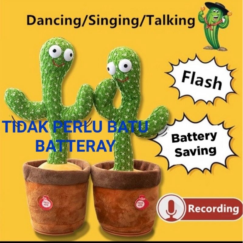 (RS)USB kaktus bergoyang / kaktus bernyanyi / kaktus merekam USB