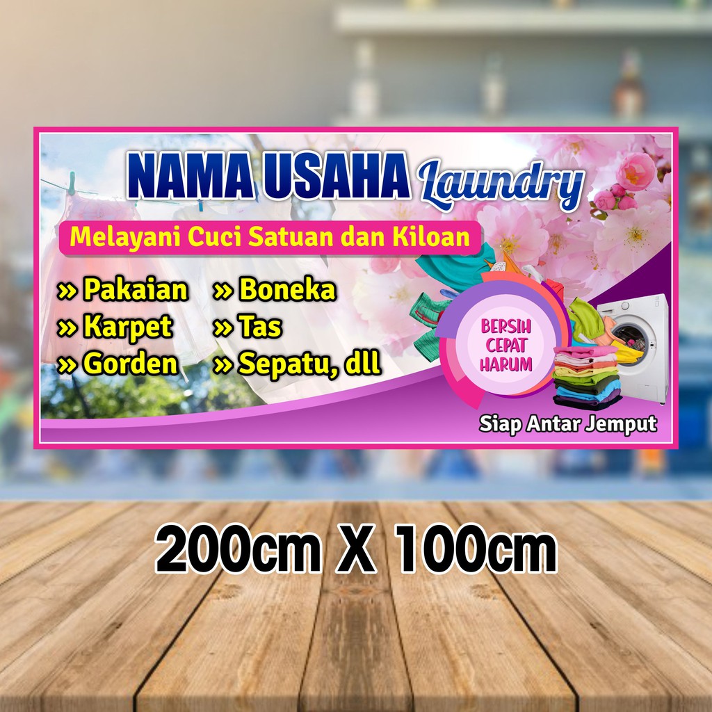 Disc Spanduk Banner Laundry Ukuran X Meter Lazada Indonesia