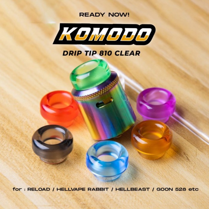 AUTHENTIC DRIPTIP 810 CLEAR BY KOMODO